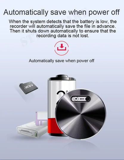 STTWUNAKE Mini Voice Activated Recorder – Built-in Magnet, Small Digital Audio Recording Device, Sound Dictaphone