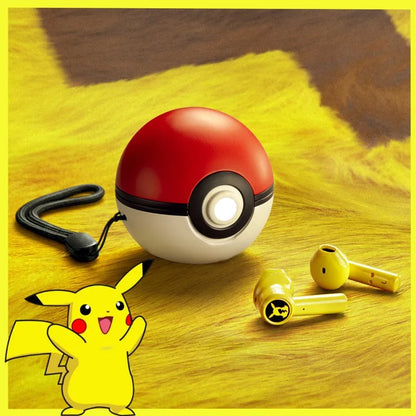 Pokemon Pikachu Wireless Bluetooth 5.0 Earphones - Razer Sport Noise Reduction Headphones with Touch Control Microphone - Universal Gifts for Fans