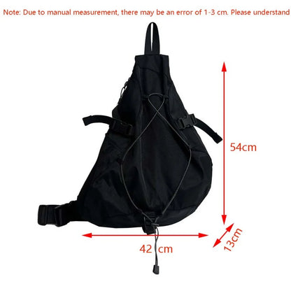 Men’s Large Capacity Crossbody Bag – Nylon Travel Chest Pack Hip Hop Shoulder Bag Trendy Storage Sling Bag 2025