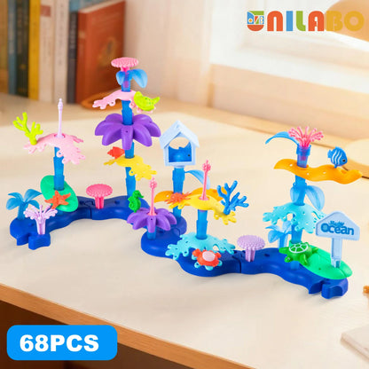 STEM Flower Garden Building Toy - Creative Educational Construction Set for Kids Ages 3-7