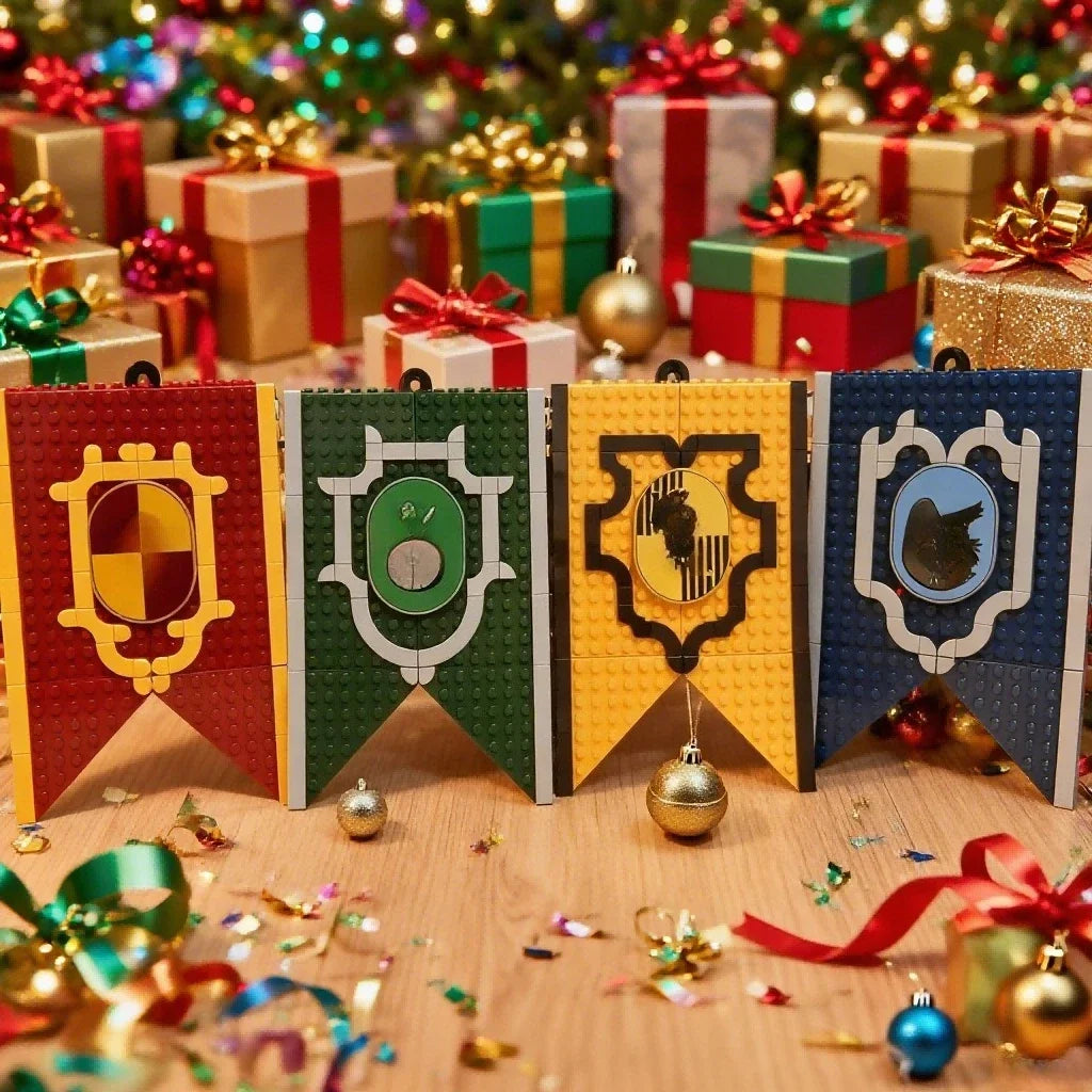 Academy Flag Building Block Set - 4-Piece Collectible Toy Set for Teens & Adults