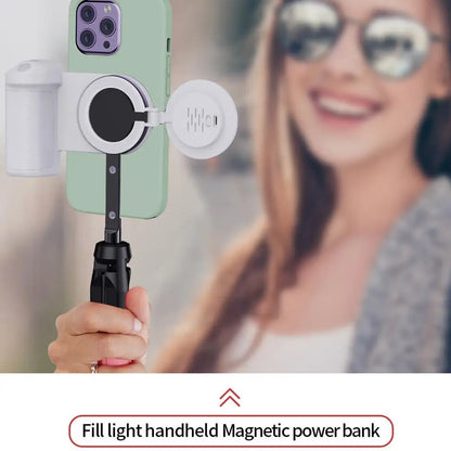 Mini Magnetic Pocket LED Fill Light — Universal Selfie Light for iPhone 12-15 with MagSafe