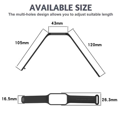 Replacement Silicone Strap for Redmi Smart Band 2 — Compatible with Xiaomi Smart Band 8, Adjustable Fitness Wristband