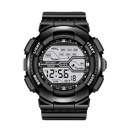 Men's Outdoor Sports Watch – Waterproof LED Military Digital Wristwatch with Luminous Large Screen