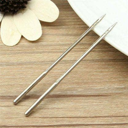5/10 Pcs Leather Sewing Awl Needles Tool Set – Crochet Bent Hook Needles for Canvas Shoes Repair and DIY Craft Making
