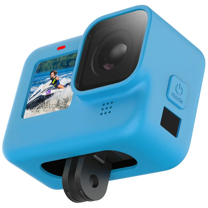 Protective Silicone Case for GoPro Hero 12/11/10/9 Black – Tempered Glass Screen Protector & Lens Cap Cover Accessory