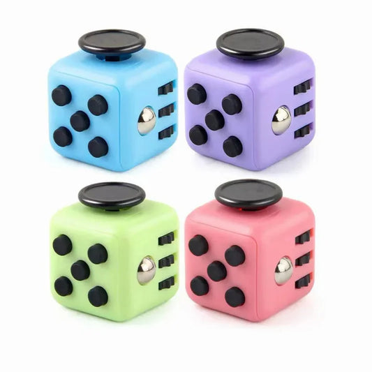 Creative Solid Color Fidget Dice – Handheld Stress Relief Toy for Kids & Adults, Anxiety & Autism Aid