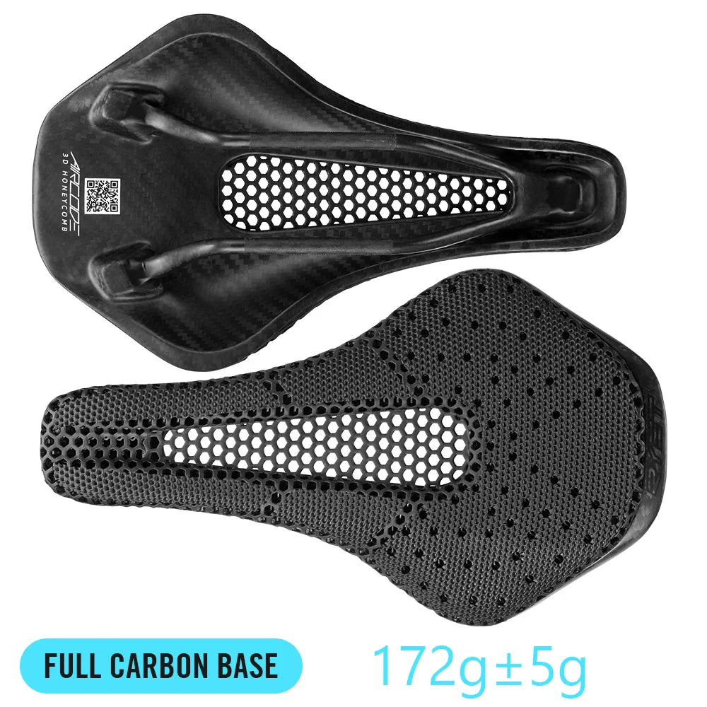 2024 RYET 3D Printed Carbon Bike Saddle — Ultralight Hollow MTB & Road Racing Cycling Seat Cushion