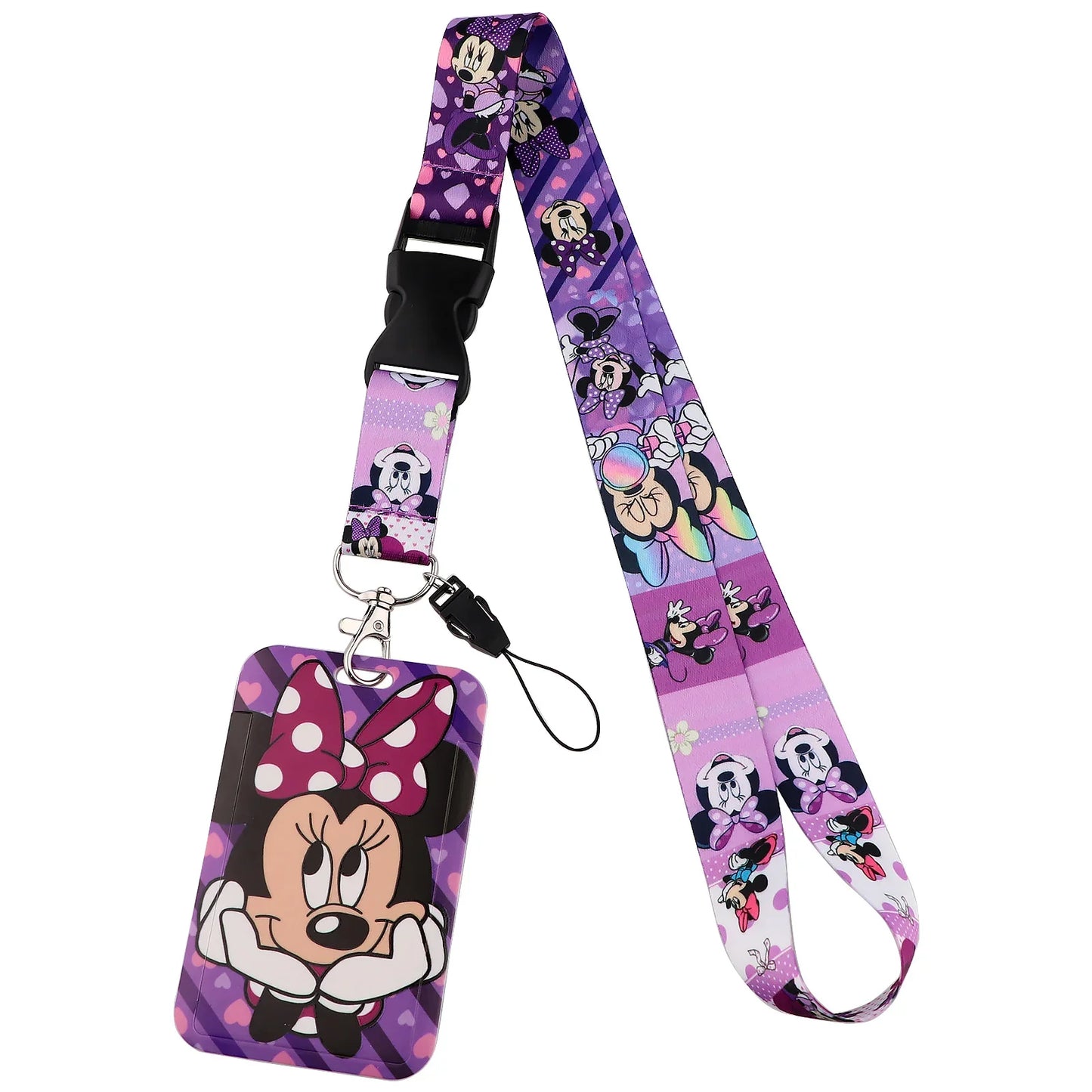 Cartoon Stitch Credential Holder Lanyard – Cute Neck Strap for Keychain, Pass & Credit Card Holder Accessories
