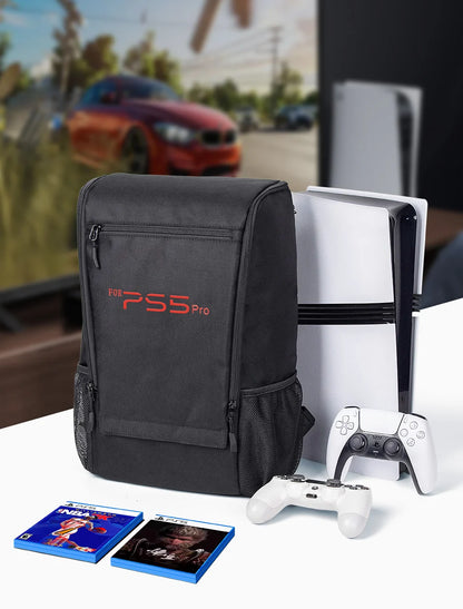 PS5 Pro & Slim Gaming Backpack — Large-Capacity Protective Travel Case for Console & Accessories