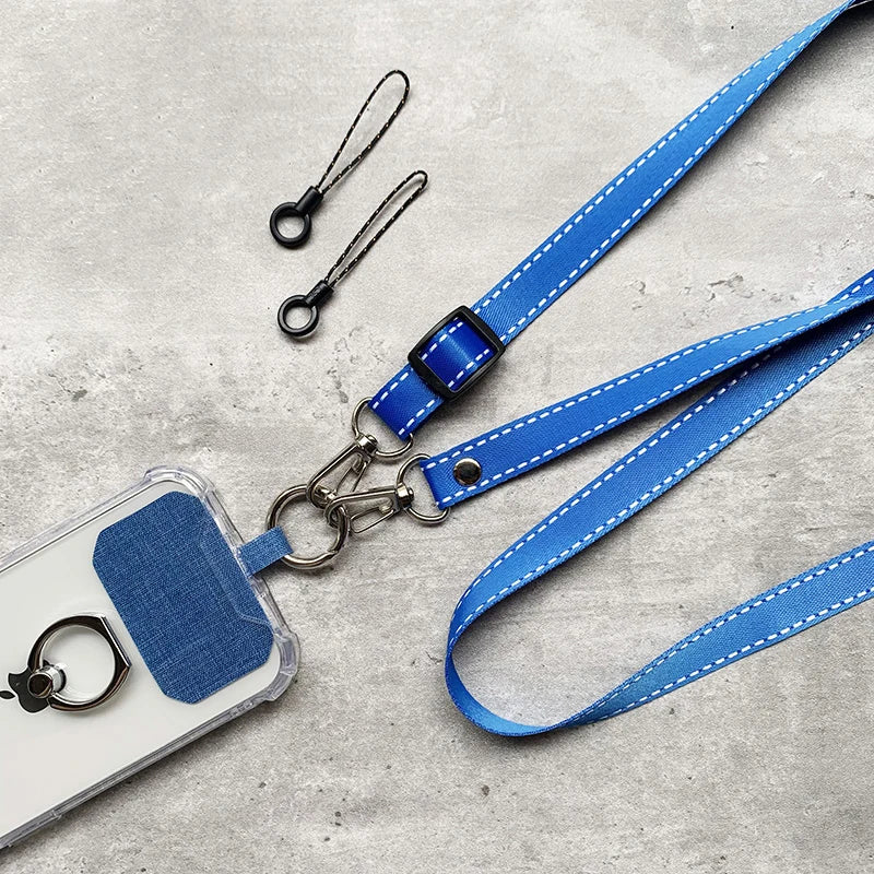 Simplicity Crossbody Cell Phone Lanyard – Adjustable Neck Strap with Universal Clip Gasket, Anti-Lost Mobile Phone Lanyard