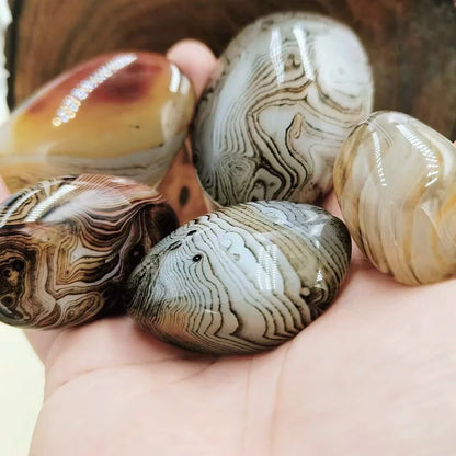 Big Silk Agate Raw Stone – Unengraved Pebble Handle Piece for DIY Jewelry, Gemstones & Stone Landscaping