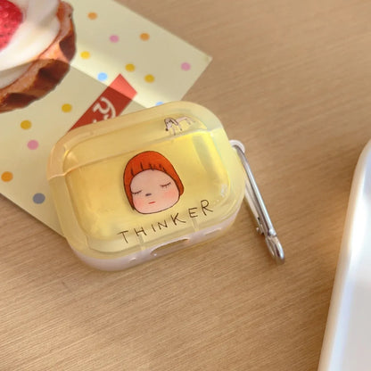 Cartoon Little Girl Soft TPU Silicone Case for AirPods 1/2/3/4 & Pro 2 — Protective Cover for AirPods 4