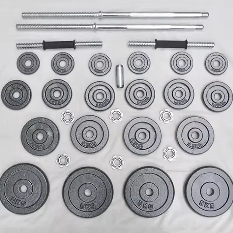 10-30kg Adjustable Cast Iron Dumbbells Set with Box – Black Gym & Home Weightlifting Barbell Connectable