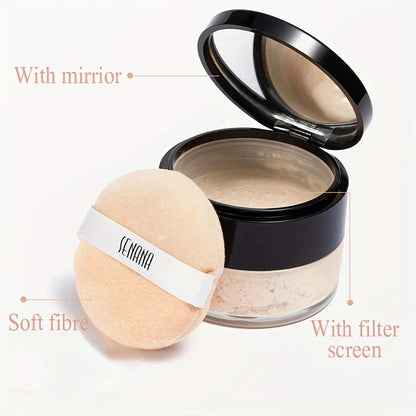 Hydrating Setting Powder - Natural Nude Finish Oil-Control Concealer for All Skin Types