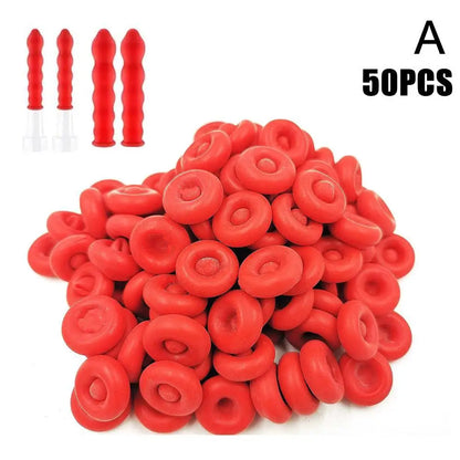 10-100PCS Red Caulk Saving Caps – Glass Glue Tip Protective Cover for Caulking Gun Nozzles
