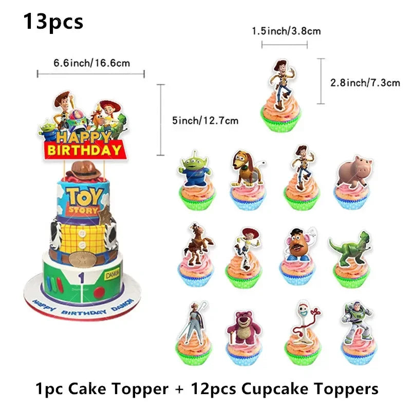 Disney Buzz Lightyear Foil Balloon – Toy Story Latex Party Decoration & Cake Topper for Kids