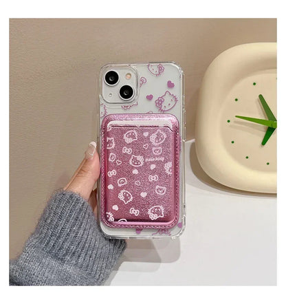 Hello Kitty MagSafe Wallet Case for iPhone 12–16 Pro Max – Cute Sanrio Magnetic Holder with Wireless Charging & Hard Cover