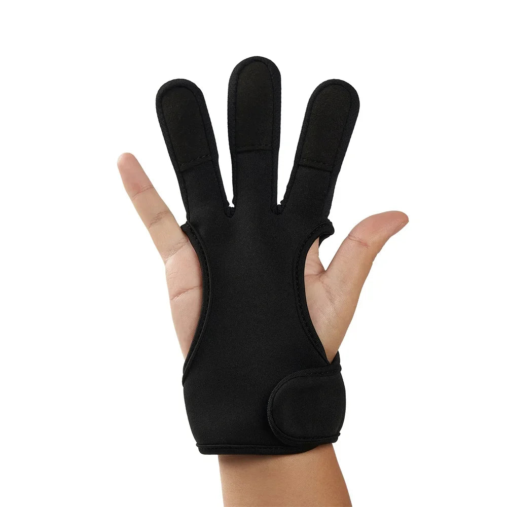 Archery Glove Three-Finger Guard – Shooting Gloves for Recurve Bow, Hunting & Beginners
