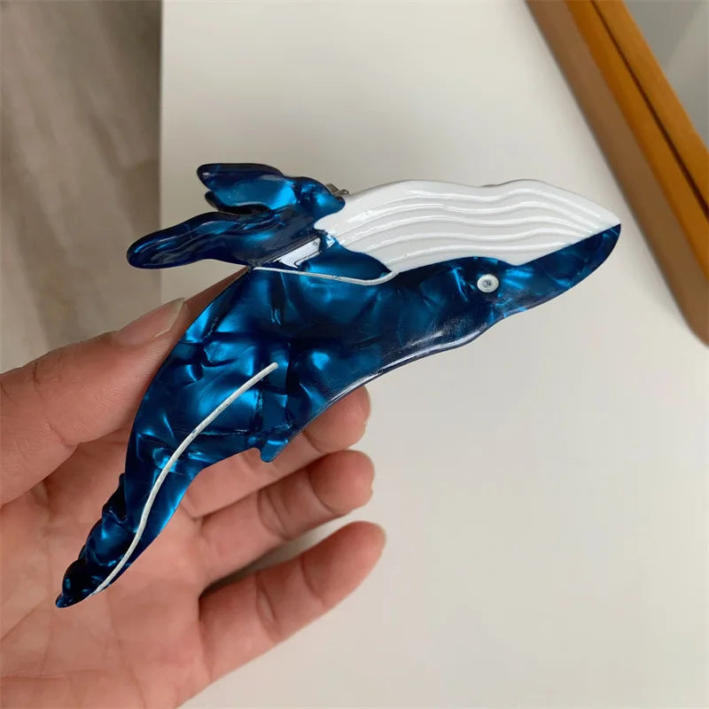 Ocean Beach Series Hair Claw | Hippocampus, Jellyfish & Dolphin Acetate Hair Clip for Women & Girls
