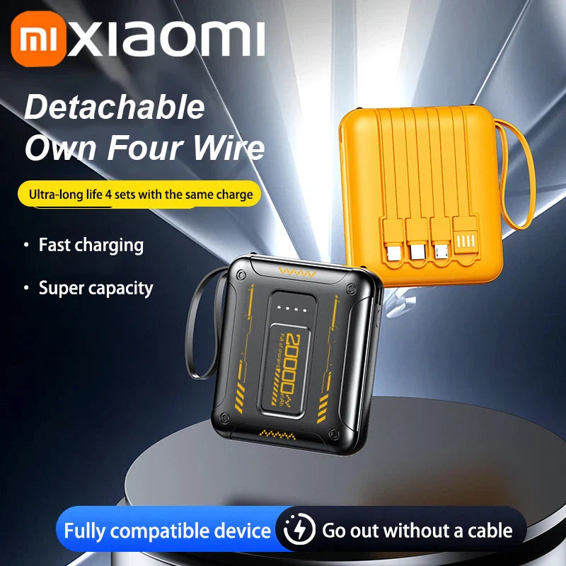 Xiaomi 50000mAh Mini Power Bank – Compact 4-in-1 High Capacity Charger with QC3.0 & PD20W for iPhone