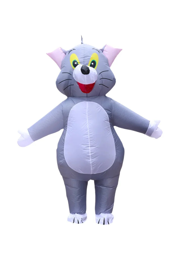 Cat and Mouse Inflatable Costume - Funny Adult Full Body Cosplay Party Outfit