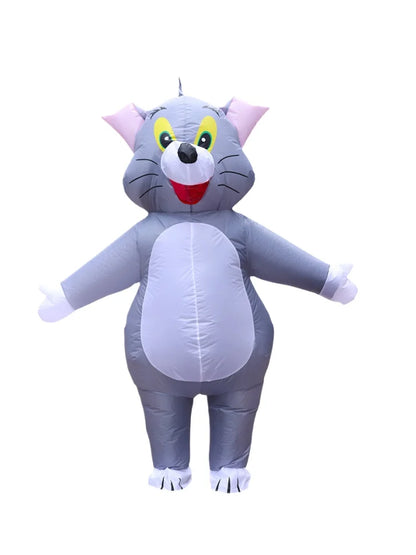Cat and Mouse Inflatable Costume - Funny Adult Full Body Cosplay Party Outfit