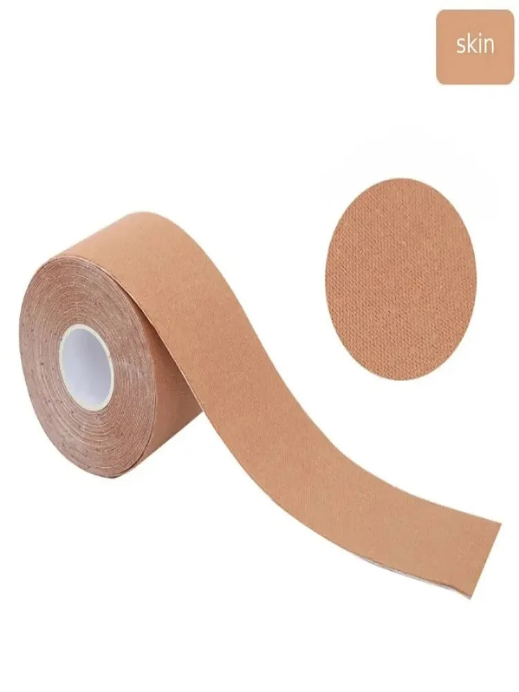 Elastic Breast Lifting Tape — Skin Tone, Invisible, Breathable, Traceless & Anti-Sagging for Strapless Outfits