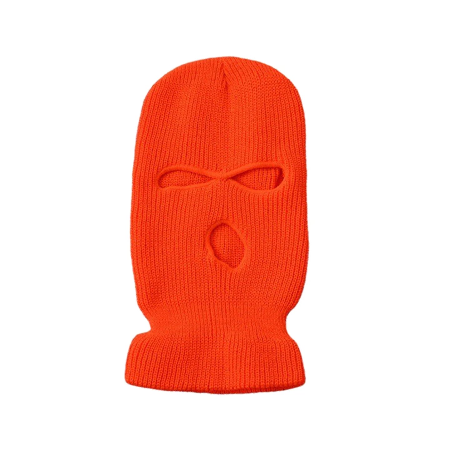Motorcycle Windproof Full Face Knit Hat - Custom Ski Mask for Men, Warm Wool Balaclava with 3 Holes, Embroidered Winter Ski Mask