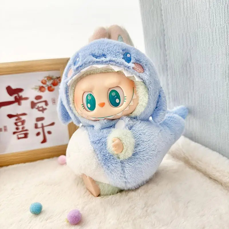 Labubu 15-17cm Pendant Sitting Baby Shark Bee Dinosaur Cute Doll Accessories & Decoration Clothes