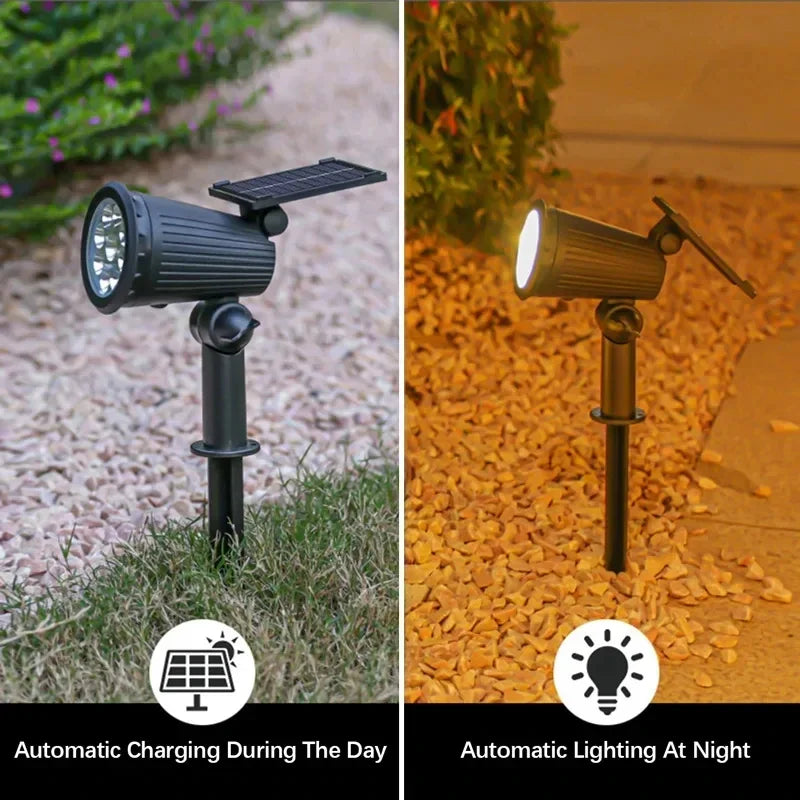 9 LED Solar Spotlights - IP65 Waterproof Adjustable Outdoor Lights for Garden, Backyard, Driveway & Patio Decor