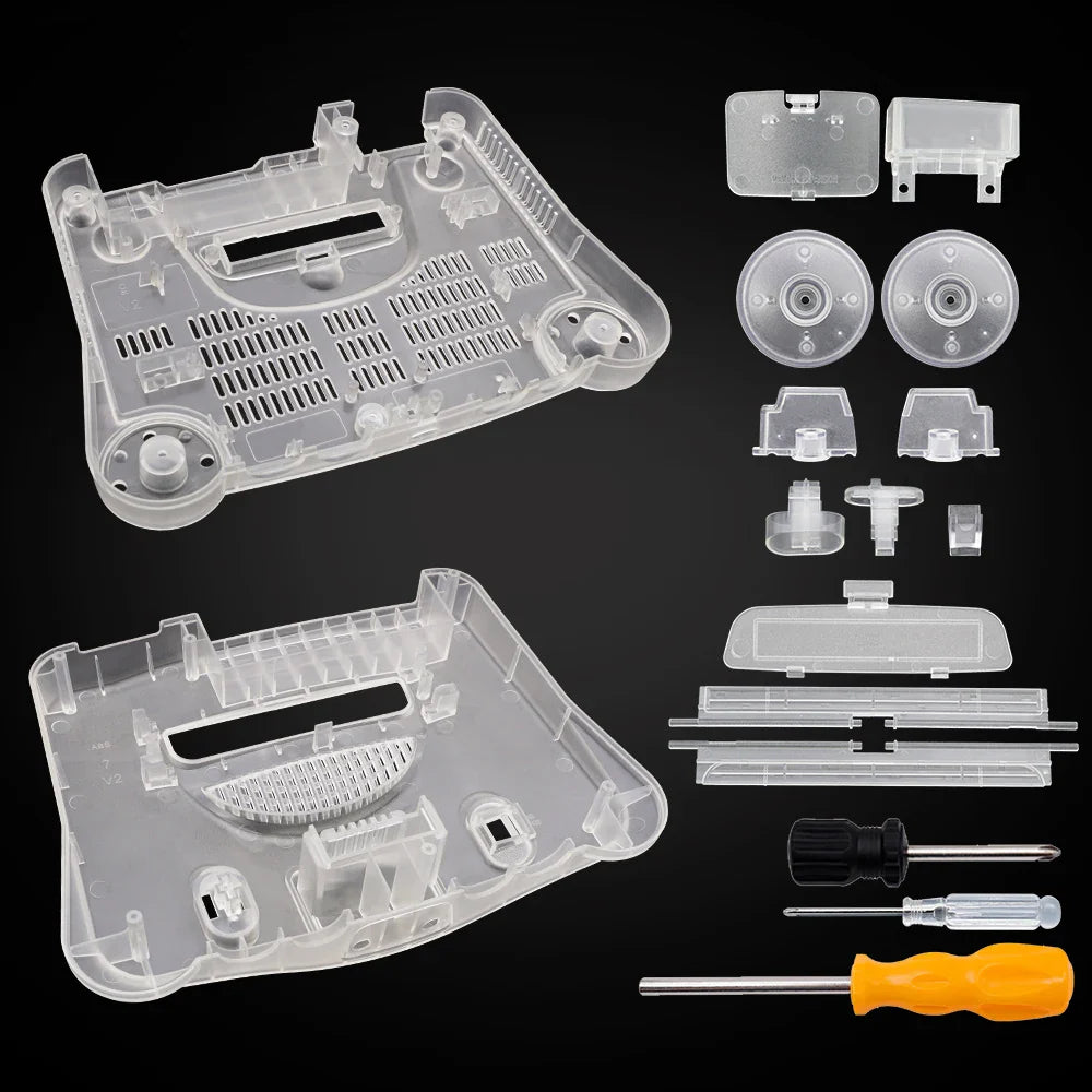 Bitfunx Translucent Replacement Plastic Shell Case for N64 Nintendo 64