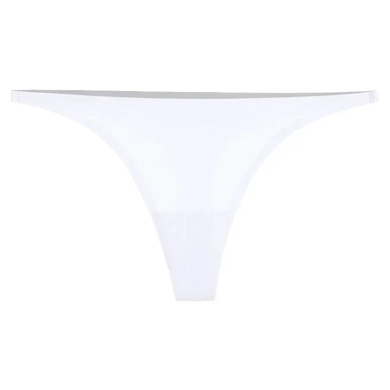 2024 Seamless Ice Silk Panties for Women – Soft, Thin Thongs, Satin Bikini String Underwear