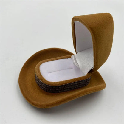Velvet Ring Box with Graduation Cap Design – Jewelry Packaging for Wedding, Engagement, Earrings & Graduation Gift Organizer
