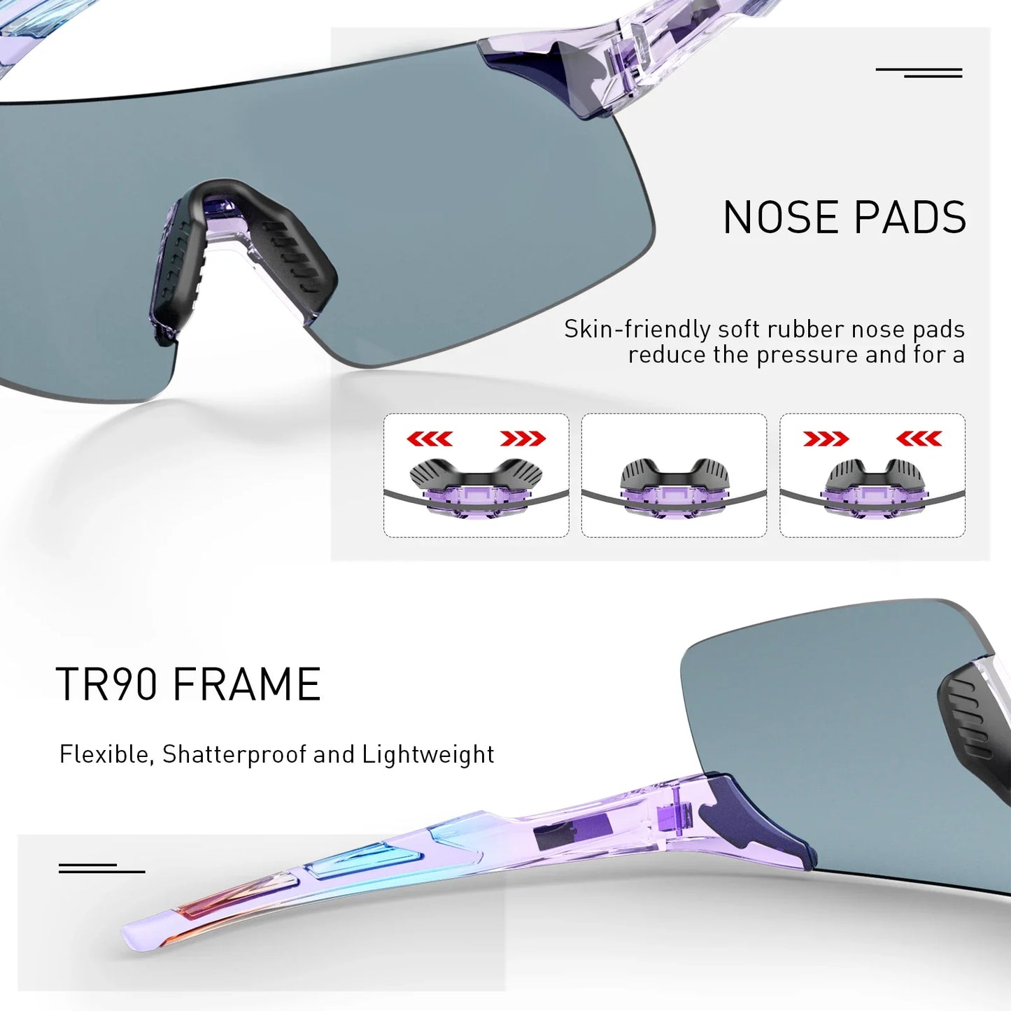 SCVCN Photochromic Sunglasses for Cycling & Outdoor Sports - Men & Women's MTB Climbing Eyewear, Driving Bicycle Goggles