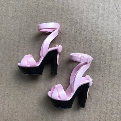 Rainbow Doll Shoes – Boots, Sandals & High Heels for DIY Doll Dressing in Black, Green & Red