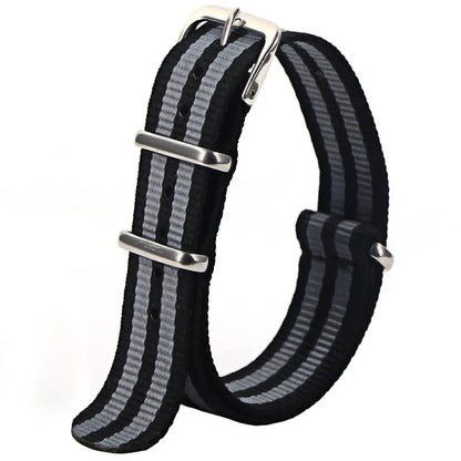 Nylon Watch Strap 16mm 18mm 20mm 22mm — Waterproof Army Sport Watch Band Replacement Belt