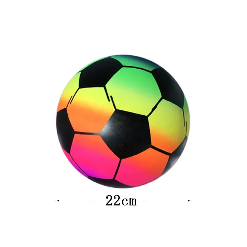 3pcs Rainbow Ball Toys – Eco-Friendly Soft Leather Balls for Kids, Indoor & Outdoor Play, Party Gifts