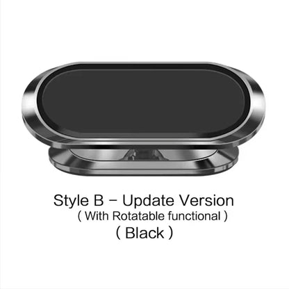 Magnetic Car Phone Holder - 360° Rotatable Mini Strip Shape Stand with Strong Metal Magnet for iPhone 14 & Huawei GPS Mount