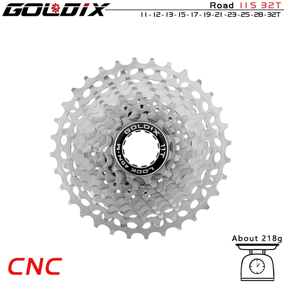 GOLDIX Ultralight CNC Road Bike Cassette — 11/12-Speed 28T-36T Sprocket for SHIMANO HG, K7 11S/12S
