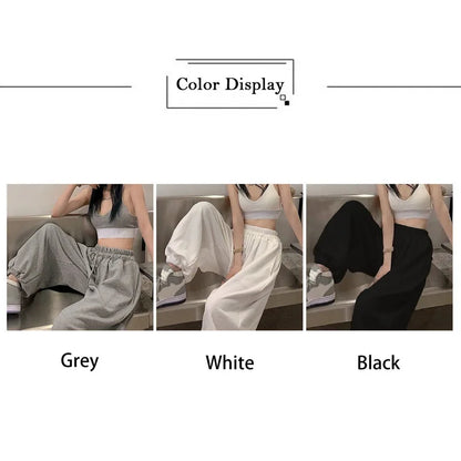 Oversized Women's Sweatpants - High Waist, Casual Baggy Joggers, Fashionable Streetwear Harajuku Trousers