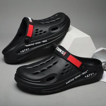 Men’s Summer Clog Slippers – Soft Sole Breathable Beach & Home Sandals with Anti-Slip Outdoor Comfort