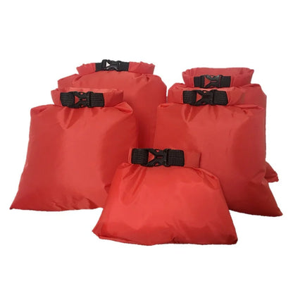 5pcs Waterproof Dry Bags — Outdoor Camping, Hiking, Kayaking, Rafting & Swimming Storage Sack Pack