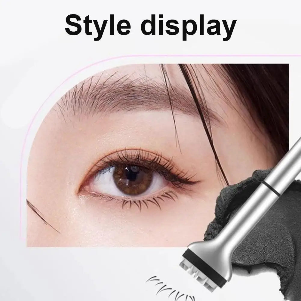 Dezone Lower Eyelashes Stamp Pen - Black/Brown Waterproof, Sweatproof 3 in 1 Korean Makeup for Natural-Looking Eyelashes