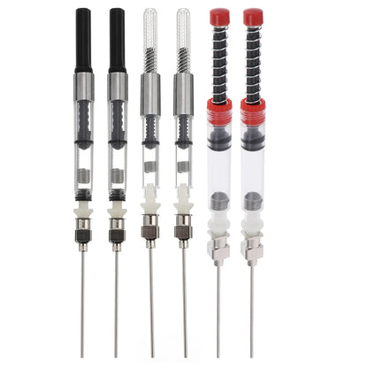 Fountain Pen Ink Syringe Converter – Spring Filler Tool & Refill Replacement Accessories for Writing Supplies