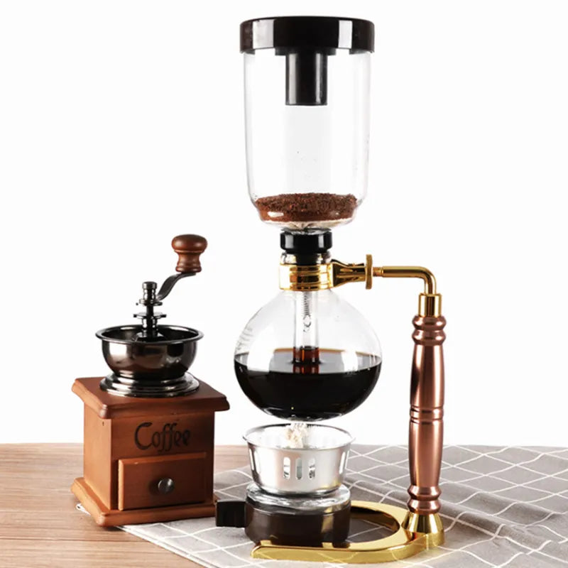 Siphon Coffee Maker Set - 3/5 Cups High-Quality Coffee Kettle, Barista-Grade Brewing Pot, Essential Coffee Accessories for Coffee Enthusiasts