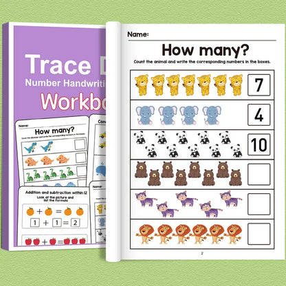 Interactive Math Workbook for Kids – Counting, Addition & Subtraction Within 10, Number Relationships & Visual Learning for Preschool, First Grade, Home & Classroom Use