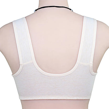 Women’s Cotton Wireless Bra - Soft Front-Closure Comfort Bra for Full Bust Support
