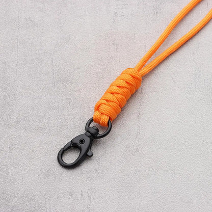 Paracord Keychain Lanyard: Rotatable Buckle, High Strength Parachute Cord for Emergency Survival - Backpack Key Ring Neck Hanging Rope