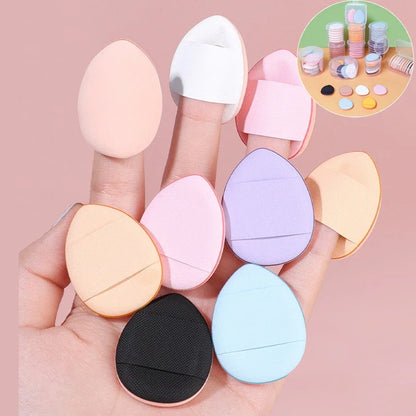 3/10PCS Mini Cosmetic Cushion Puffs – Professional Finger Puffs for Foundation & Concealer Makeup